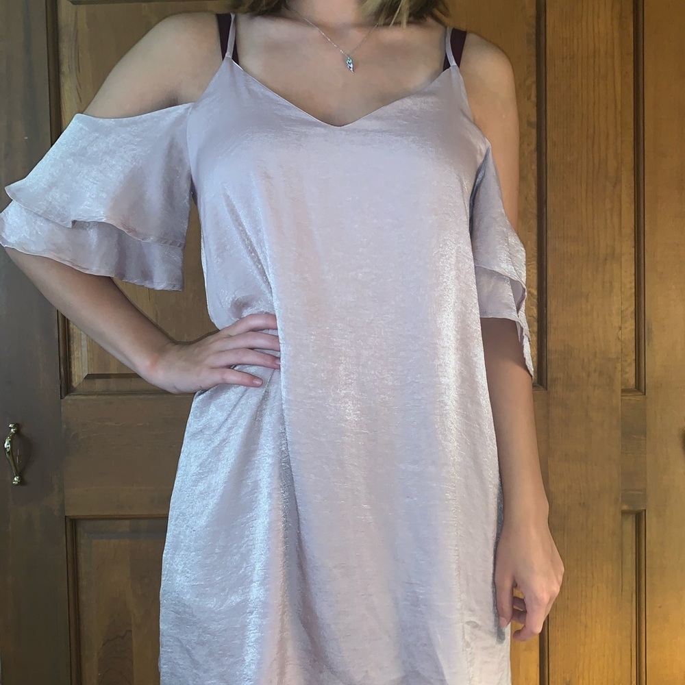 Peach Love blush knee length dress